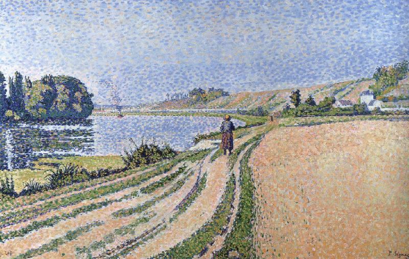 Paul Signac rivrtbank herblay opus China oil painting art